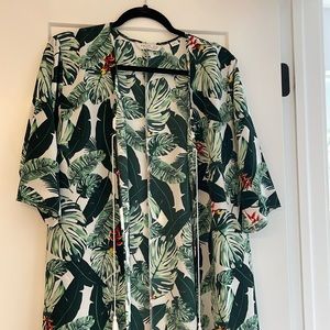 Rachel Zoe Palm Print Duster